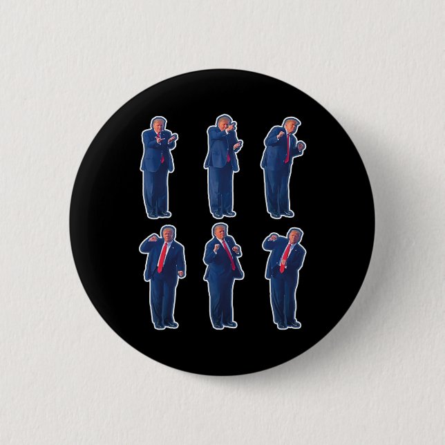 45 Tanzpräsident Donald J Trump 2024 Niemals Surre Button (Vorderseite)