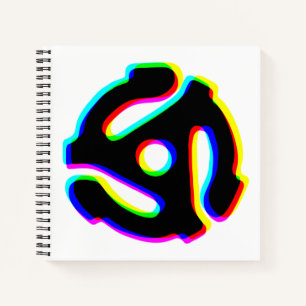 45 U/min-Rekordrekorder Square Spiral Notebook Notizbuch