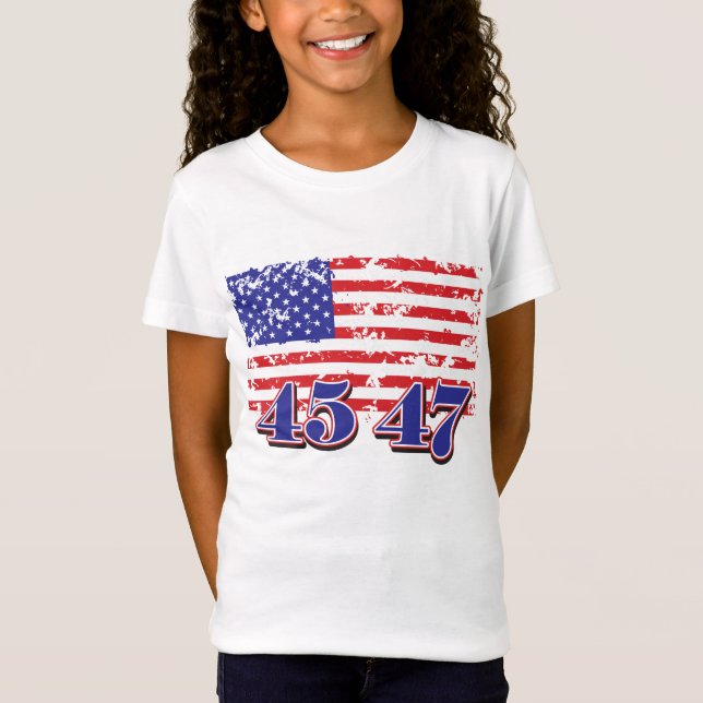 45 und 47 Präsident Trump T-Shirt (Vorderseite)