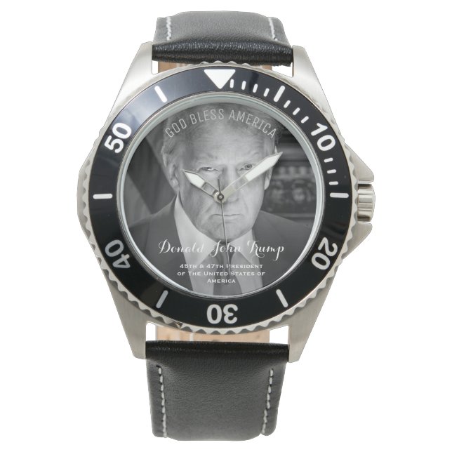 45. und 47. US-Präsident Donald Trump Armbanduhr (Vorderseite)