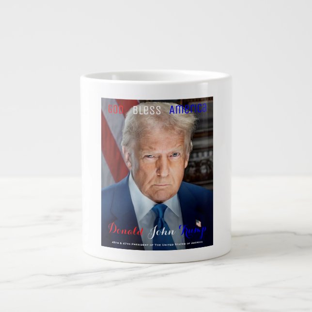 45. und 47. US-Präsident Donald Trump Jumbo-Tasse (Vorderseite)