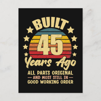 45 Years Ago All Parts Original 45th Birthday Postkarte