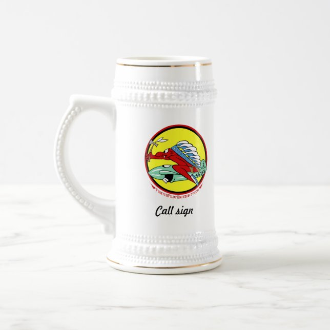 45 Zeichen TFS kundenspezifisches BierStein w/call Bierglas (Links)