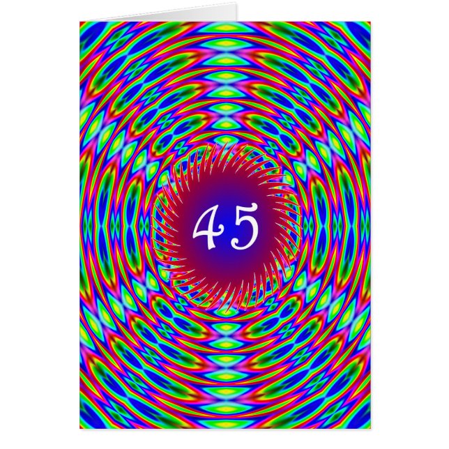45e anniversaire Abstrait Trippy Swirls (Devant)