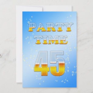 45e anniversaire invitation à la fête avec bière