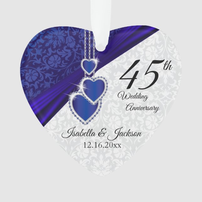 45e anniversaire Mariage Sapphire Keepsaké 3 (devant)