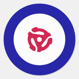 45rpm Mod Target T - Shirt Runder Aufkleber