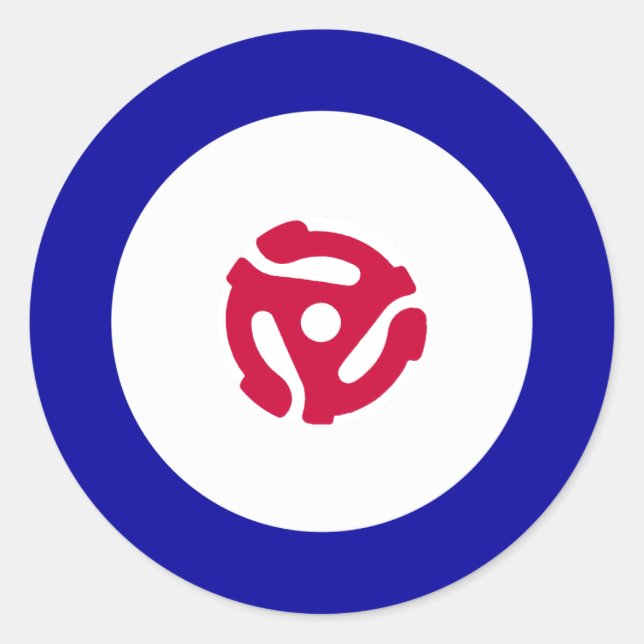 45rpm Mod Target T - Shirt Runder Aufkleber (Vorderseite)