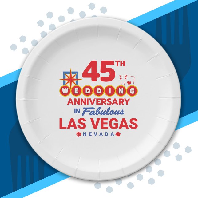 45th Wedding Anniversary Las Vegas Trip Pappteller (Von Creator hochgeladen)