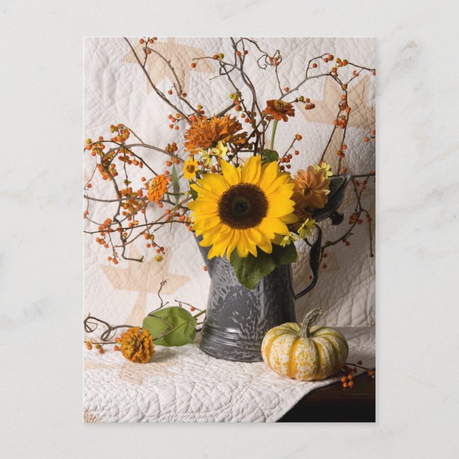 4663 Herbst florale Postkarte (Vorderseite)