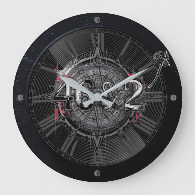 46 & 2 Tool Shadow Clock Große Wanduhr (Vorderseite)