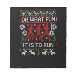 46.Christmas Geschenkidee für Läufer Oh, was Spa Notizblock