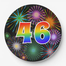 46. Event - Spaß, farbenfroh, kühl, Regenbogen 46 Pappteller