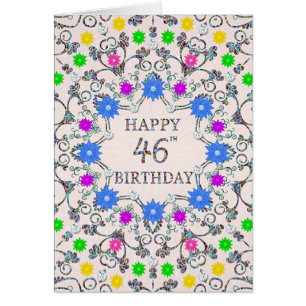 46. Geburtstag Abstrakte Blume 