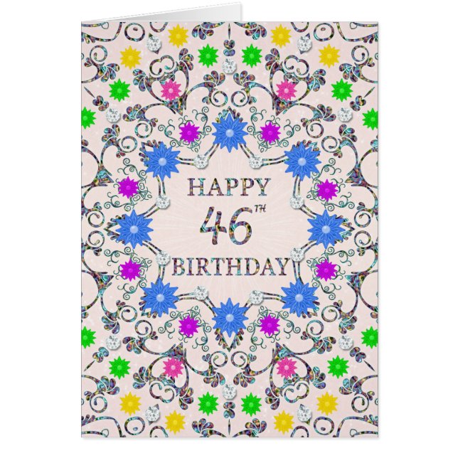 46. Geburtstag Abstrakte Blume  (Vorne)