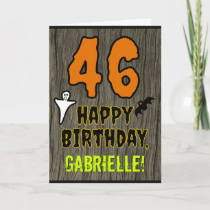 46. Geburtstag: Spooky Halloween Thema, Individuel Karte