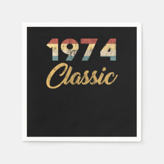 46. Geburtstagsgeschenk für Männer und Frauen 1974 Serviette