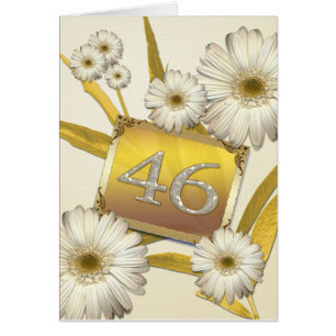 46. Geburtstagskarte mit Tageskarten.