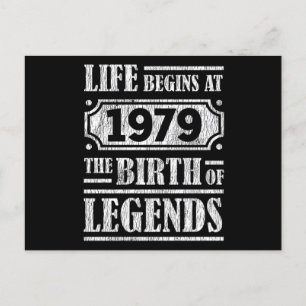 46 Jahre alt 1979 Geburt einer Legende 46. Geburts Postkarte