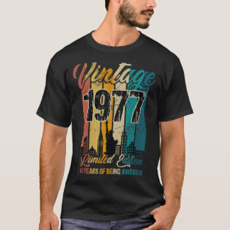 46 Jahre Vintag 1977 46. Geburtstagsparty T-Shirt
