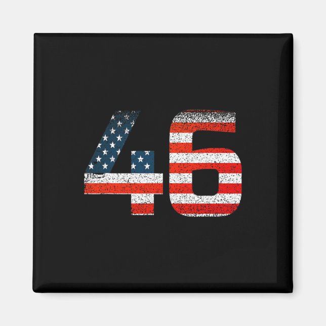 46 Joe Biden 46. Präsident 2020 Amerikanische Flag Magnet (Vorne)