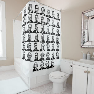 46 présidents rideau de douche