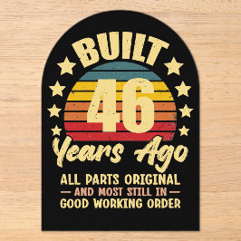 46 Years Ago All Parts Original 46th Birthday Acryleinladungen
