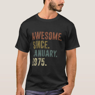 46th Retro Geburtstagsgeschenk Vintag seit Jan. T-Shirt