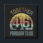 46th Years Wedding Anniversary For Couples Matchin Magnet<br><div class="desc">46th Years Wedding Anniversary For Couples Matching 46</div>