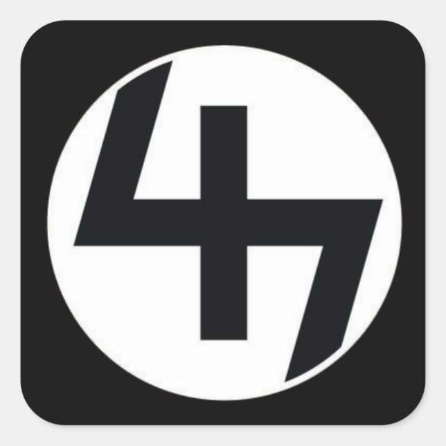 47 Aufkleber schwarz/schwarz (Vorderseite)