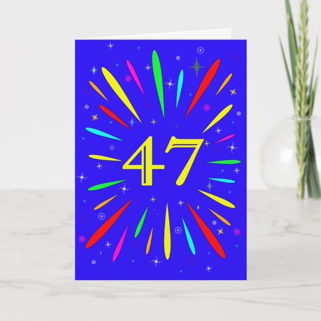 47. Birthday Explosion Card Karte (Vorderseite)