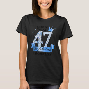 47 & Fabulous I Blue White Party Gruppe Candid Fot T-Shirt
