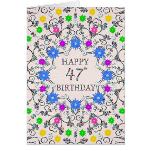 47. Geburtstag Abstrakte Blume