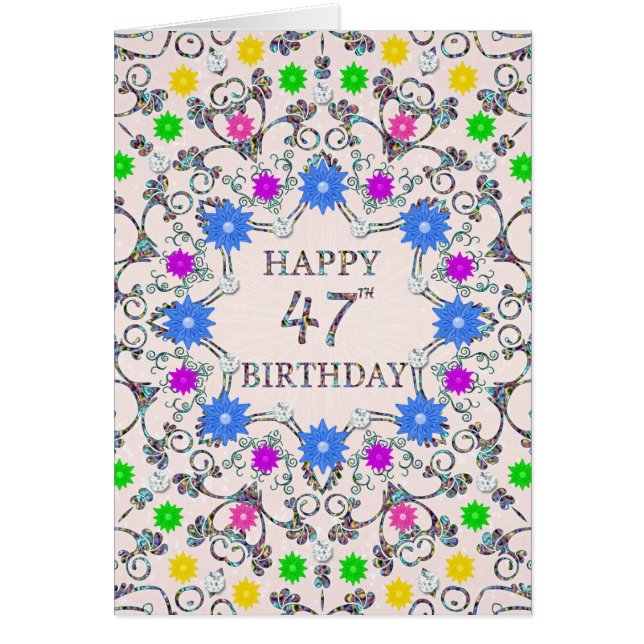 47. Geburtstag Abstrakte Blume (Vorne)