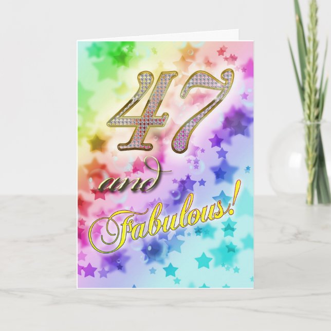 47. Geburtstag für jemanden Fabulous Karte (Vorderseite)