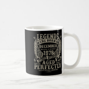 47. Geburtstag für Männer Dezember 1978 Geburtstag Kaffeetasse