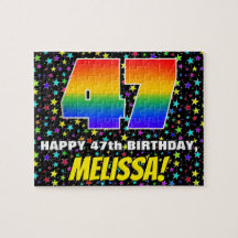 47. Geburtstag — Spaß, farbenfrohe Sternenweltenmu