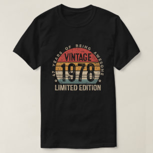 47. Geburtstagsgeschenk Männer Frauen Vintage 1978 T-Shirt