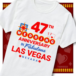 47. Hochzeitsjubiläum Fabelhaftes Las Vegas Paar T-Shirt