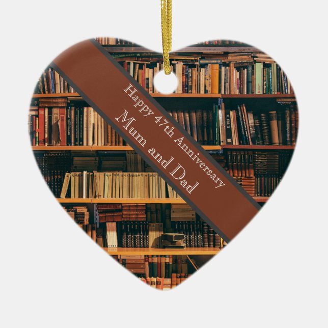 47. Hochzeitstag Keramik Ornament (Vorne)