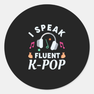 47.I spricht fließend KPop Runder Aufkleber