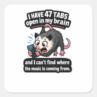 47 onglets Autocollant Possum