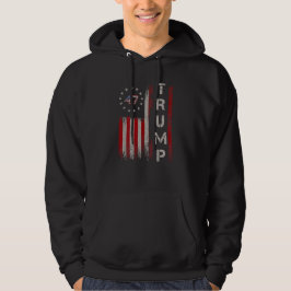 47. Präsident Donald Trump 47 US-amerikanische Fla Hoodie