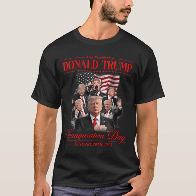 47. Präsident Einweihung des Staat Trump 202 T-Shirt (Vorderseite)