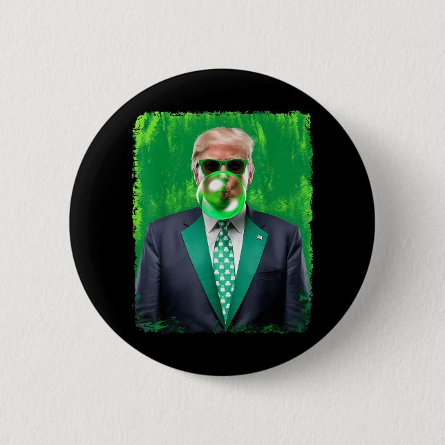 47. Präsident St Patricks Day Irish Trump B Button (Vorderseite)