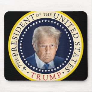 47. Präsident Trump Offizielles Porträt Siegel 4. Mousepad