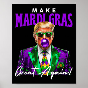 47. Präsident Trump Pop Art Mardi Gras New Orlean Poster