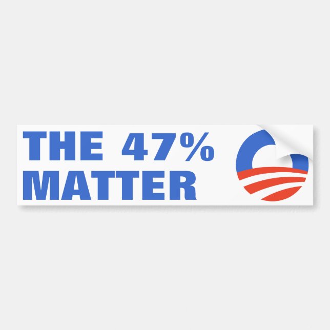 47 Prozent-Angelegenheit Obama 2012 Autoaufkleber (Vorne)