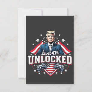 47. Stufe des unverschlossenen Trump-Won-Inagurati Dankeskarte