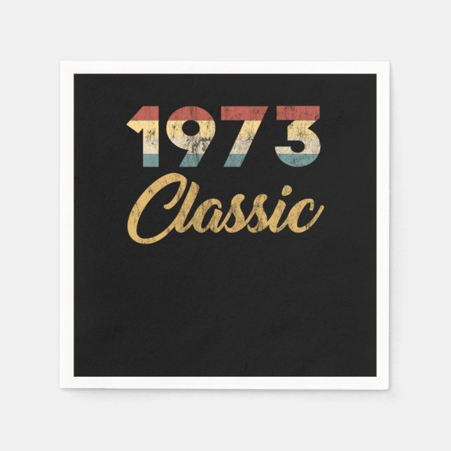 47 th Birthday Gift for Men And Women 1973 Classic Serviette (Vorderseite)